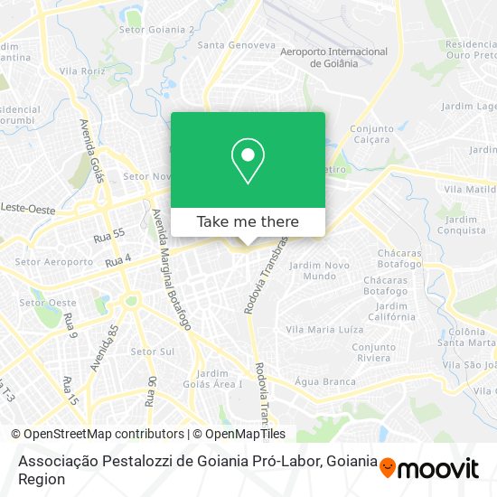 Mapa Associação Pestalozzi de Goiania Pró-Labor