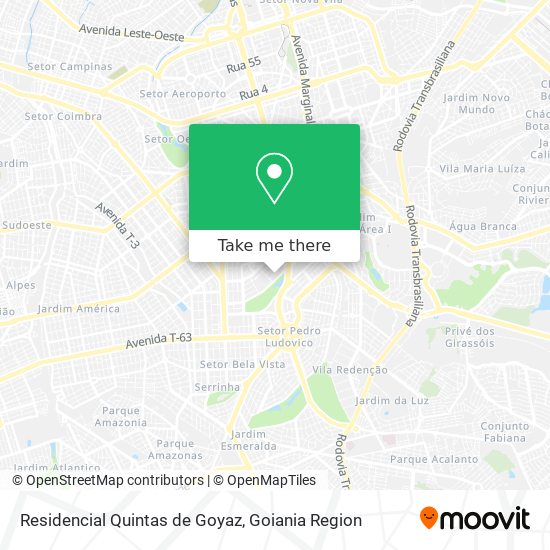 Residencial Quintas de Goyaz map