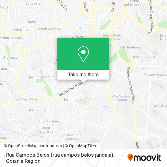 Mapa Rua Campos Belos (rua campos belos jandaia)