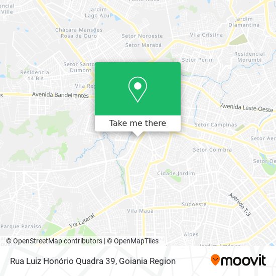 Mapa Rua Luiz Honório Quadra 39