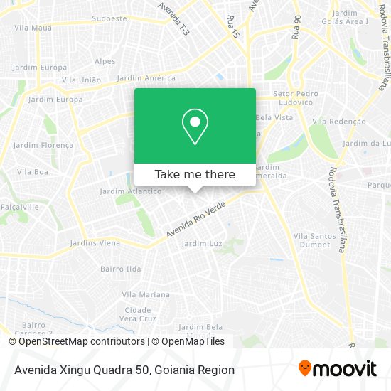Avenida Xingu Quadra 50 map