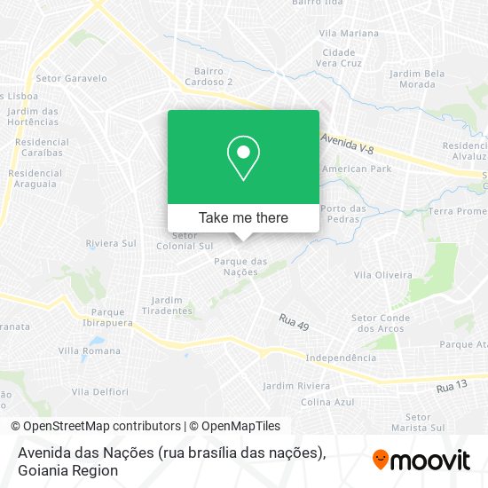 Avenida das Nações (rua brasília das nações) map