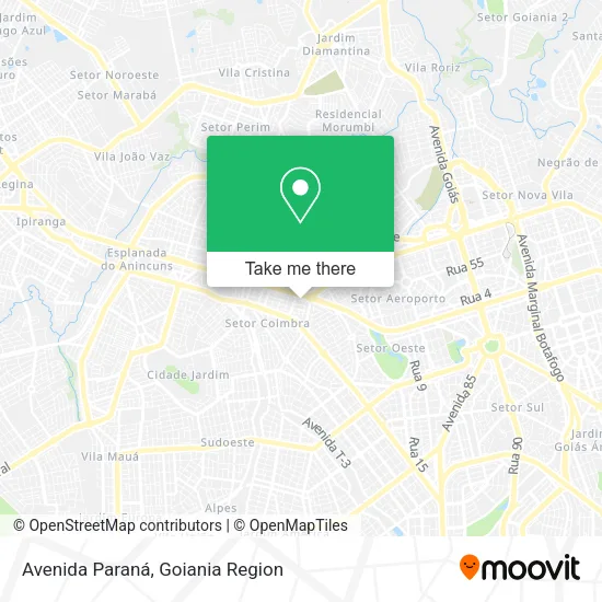 Mapa Avenida Paraná
