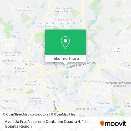 Mapa Avenida Frei Nazareno Confaloni Quadra 4, 15
