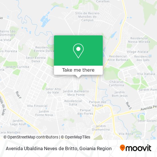 Avenida Ubaldina Neves de Britto map