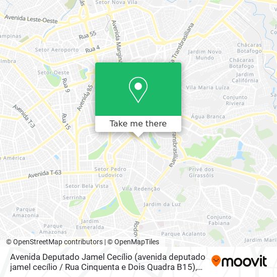 Mapa Avenida Deputado Jamel Cecílio (avenida deputado jamel cecílio / Rua Cinquenta e Dois Quadra B15)