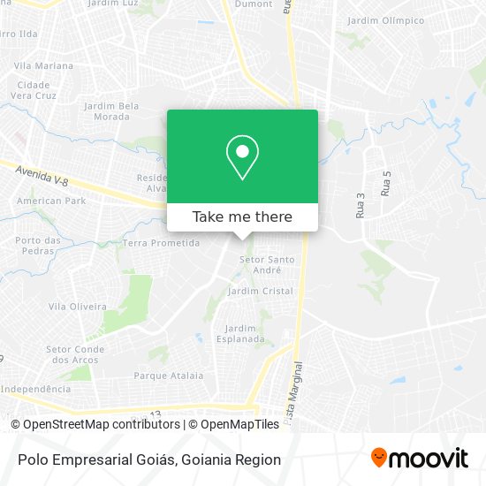Polo Empresarial Goiás map