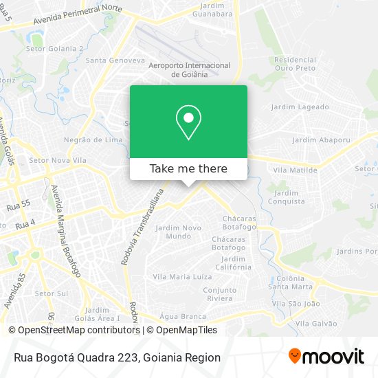 Mapa Rua Bogotá Quadra 223