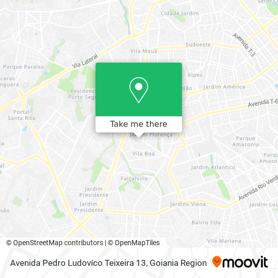 Avenida Pedro Ludovíco Teixeira 13 map