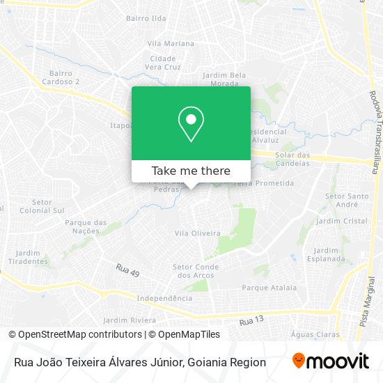 Mapa Rua João Teixeira Álvares Júnior