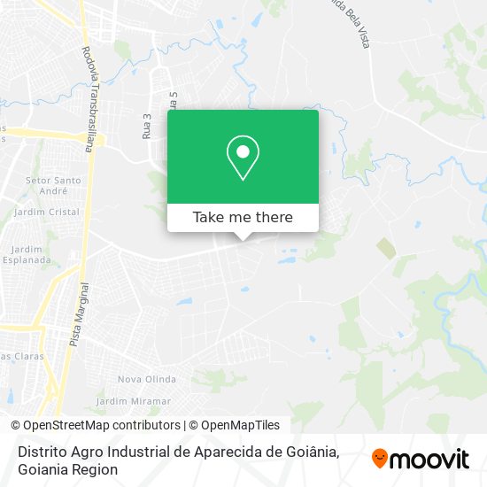 Distrito Agro Industrial de Aparecida de Goiânia map