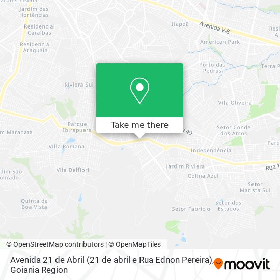 Mapa Avenida 21 de Abril (21 de abril e Rua Ednon Pereira)