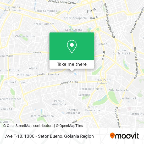 Ave T-10, 1300 - Setor Bueno map