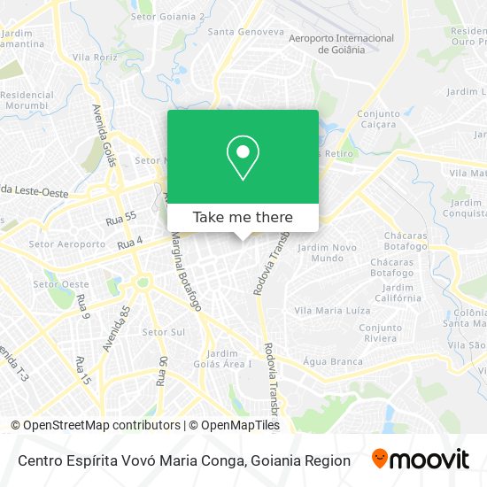 Mapa Centro Espírita Vovó Maria Conga