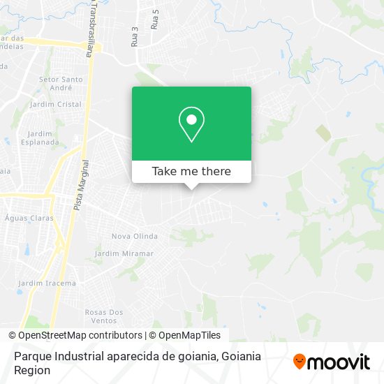 Parque Industrial aparecida de goiania map