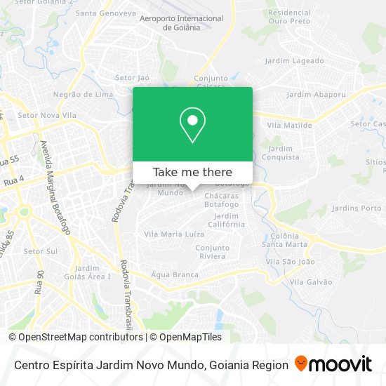 Mapa Centro Espírita Jardim Novo Mundo