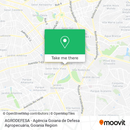 AGRODEFESA - Agência Goiana de Defesa Agropecuária map