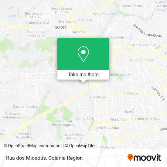 Rua dos Miosótis map