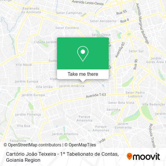 Cartório João Teixeira - 1º Tabelionato de Contas map