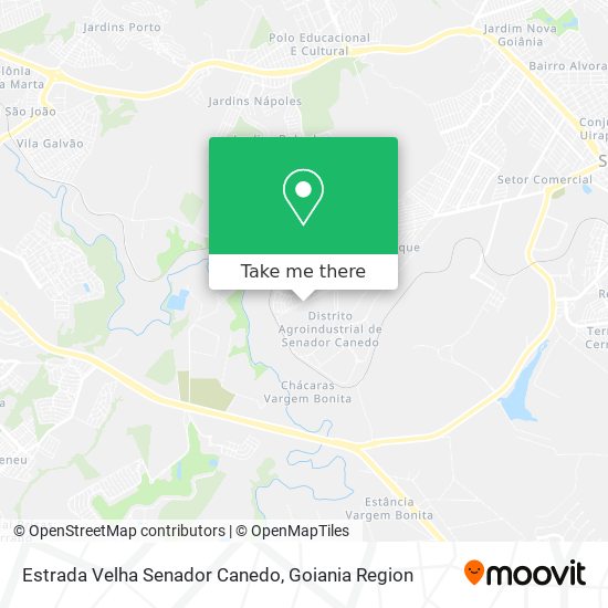 Estrada Velha Senador Canedo map