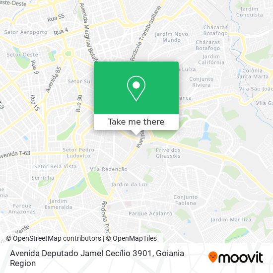 Mapa Avenida Deputado Jamel Cecílio 3901