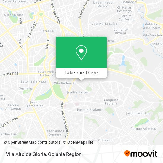 Mapa Vila Alto da Gloria