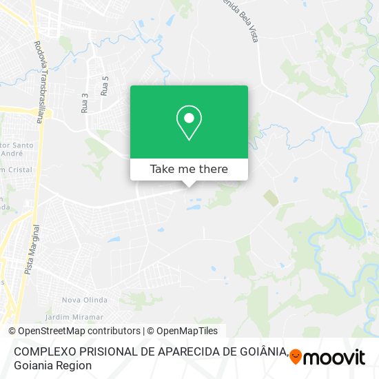 COMPLEXO PRISIONAL DE APARECIDA DE GOIÂNIA map