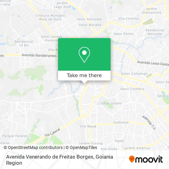 Mapa Avenida Venerando de Freitas Borges