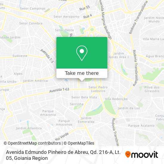 Mapa Avenida Edmundo Pinheiro de Abreu, Qd. 216-A, Lt. 05