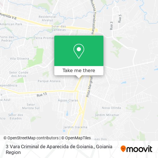 Mapa 3 Vara Criminal de Aparecida de Goiania.