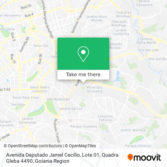 Avenida Deputado Jamel Cecílio, Lote 01, Quadra Gleba 4490 map