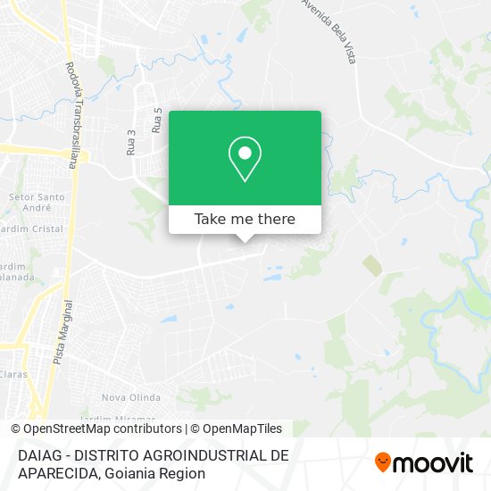 Mapa DAIAG - DISTRITO AGROINDUSTRIAL DE APARECIDA