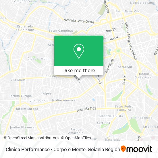 Clínica Performance - Corpo e Mente map