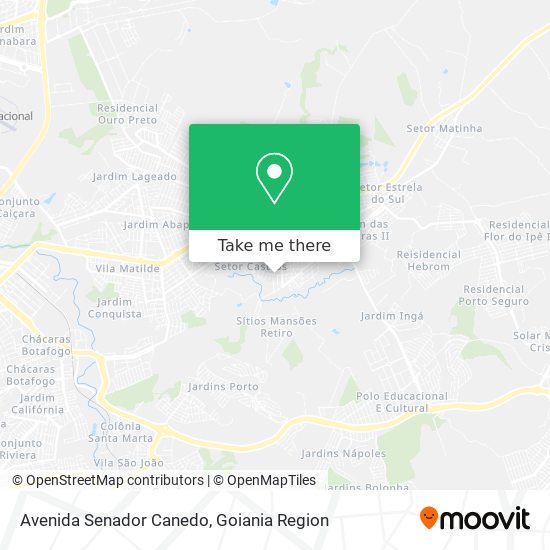 Mapa Avenida Senador Canedo