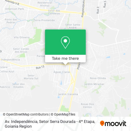 Mapa Av. Independência, Setor Serra Dourada - 4ª Etapa