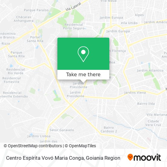 Mapa Centro Espírita Vovó Maria Conga