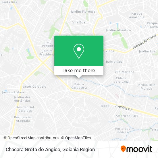Chácara Grota do Angico map
