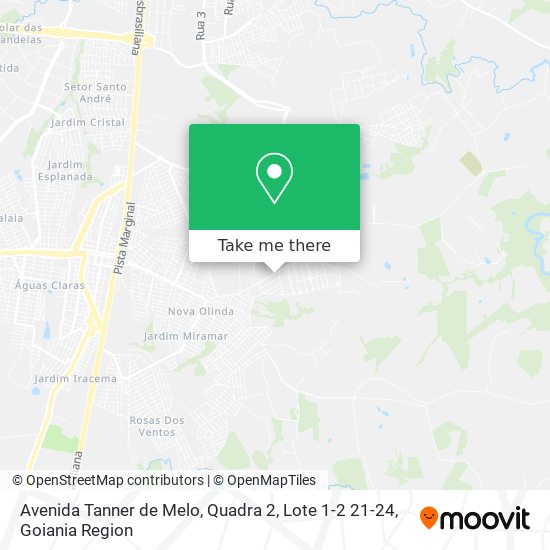 Mapa Avenida Tanner de Melo, Quadra 2, Lote 1-2 21-24