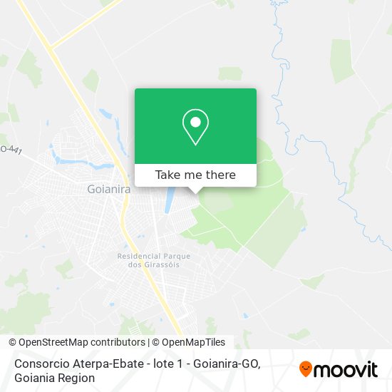 Mapa Consorcio Aterpa-Ebate - lote 1 - Goianira-GO