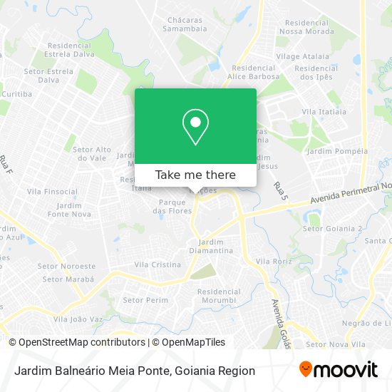 Mapa Jardim Balneário Meia Ponte
