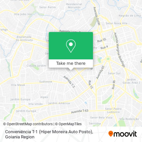 Mapa Conveniência T-1 (Hiper Moreira Auto Posto)