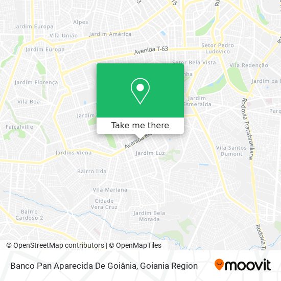 Mapa Banco Pan Aparecida De Goiânia