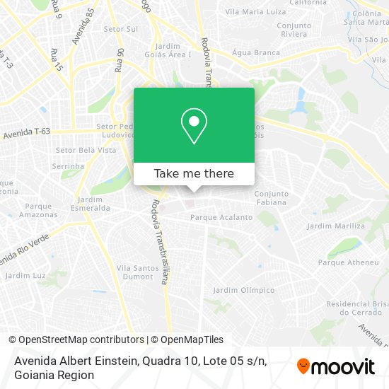 Mapa Avenida Albert Einstein, Quadra 10, Lote 05 s / n