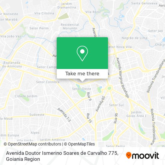 Mapa Avenida Doutor Ismerino Soares de Carvalho 775