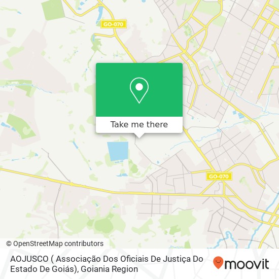 Mapa AOJUSCO ( Associação Dos Oficiais De Justiça Do Estado De Goiás)