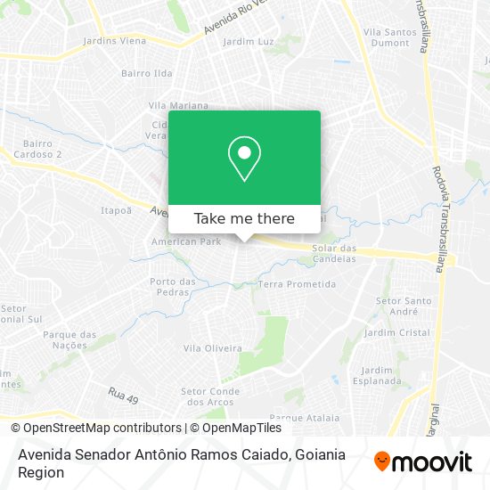 Mapa Avenida Senador Antônio Ramos Caiado