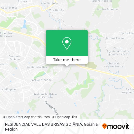 RESIDENCIAL VALE DAS BRISAS GOIÂNIA map