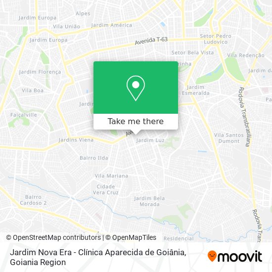 Jardim Nova Era - Clínica Aparecida de Goiânia map