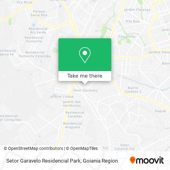Setor Garavelo Residencial Park map