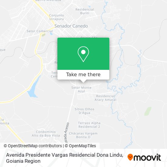 Mapa Avenida Presidente Vargas Residencial Dona Lindu